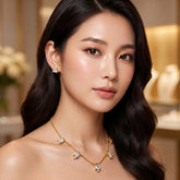 18K Gold Plated Korean Style Chain for Women with American Diamonds - Imitation Jewelry 1120511