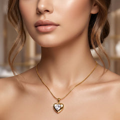 Luxury Korean Style Women’s Pendant Necklace | American Diamond Design - Imitation Jewelry 1111411