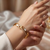 18K Gold Plated Korean Style Bracelet for Women with American Diamonds - Imitation Jewelry 660200