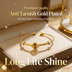 18K Gold Plated Korean Style American Diamond Bracelet for Women | Anti Tarnish Stainless Steel - Imitation jewelry 660200