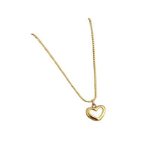 Gold pendant necklace for women Girls Ladies girlfriend Wife Moti Pearl Heart Necklace for woman stylish locket diamond ad cz Pendants chains western Valentine Gift Anti tarnish jewelry