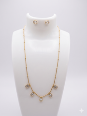 Premium American Diamond Necklace & Earrings Combo for Women | Korean Style - Imitation Jewelry 1118511