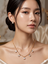 Premium American Diamond Necklace & Earrings Combo for Women | Korean Style - Imitation Jewelry 1118511