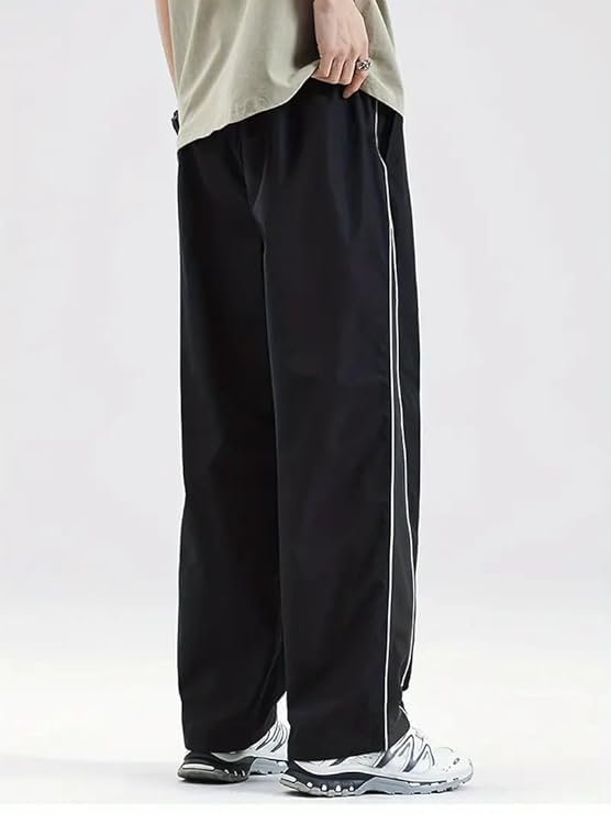 Light Fit Straight Fit Track Pant for Men | Lower for Men | Gym Trackpants (Black)