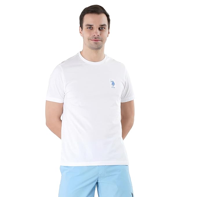 U.S. Polo Assn Mens Crew Neck Embroidered Logo I633 Lounge T-Shirt - Pack of 1