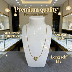 Luxury Stainless Steel Gold Plated Chain for Women | Korean Jewellery - imitation jewelry 1113211