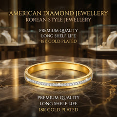 18K Gold Plated Korean Style Bracelet for Women with American Diamonds - Imitation Jewelry 660200