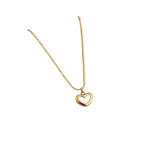 Gold pendant necklace for women Girls Ladies girlfriend Wife Moti Pearl Heart Necklace for woman stylish locket diamond ad cz Pendants chains western Valentine Gift Anti tarnish jewelry