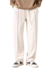 GRECIILOOKS Men's Lycra Cargo Track Pants – Loose Fit Joggers for Men | Korean Style Travel & Lounge Wear with Pockets (Available in Plus Size and Combo Pack of 2) (Solid White)