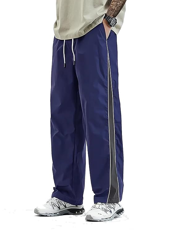 Light Fit Straight Fit Track Pant for Men | Lower for Men | Gym Trackpants (Navy Blue)