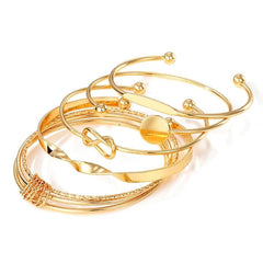 Shining Diva Fashion Set of 5 Latest Stylish MultilayerBangle Bracelet for Women and Girls
