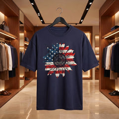 US Trend Printed Women's Premium Oversized Printed T-Shirt | Navy Color | 100% Cotton French Terry | 240 GSM | Drop Shoulder | Graphic Design Tee